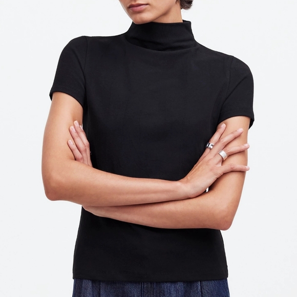 Madewell Tops - Madewell Short-Sleeve Mockneck Tee